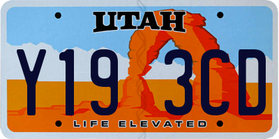 UT license plate Y193CD