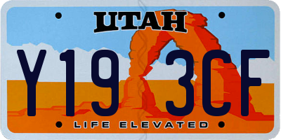 UT license plate Y193CF