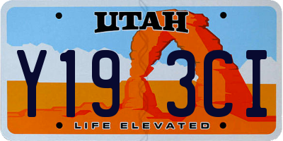 UT license plate Y193CI