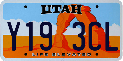 UT license plate Y193CL