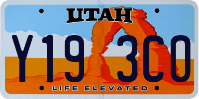 UT license plate Y193CO