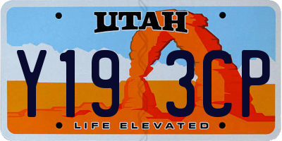 UT license plate Y193CP