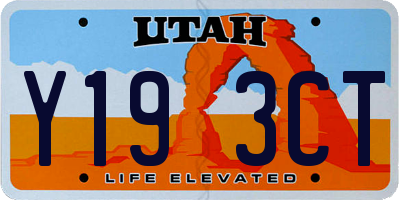 UT license plate Y193CT