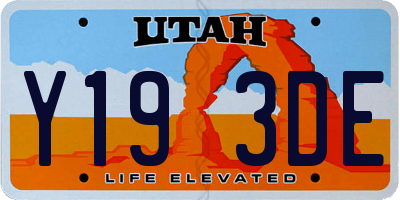 UT license plate Y193DE