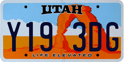 UT license plate Y193DG