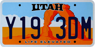 UT license plate Y193DM