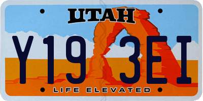 UT license plate Y193EI