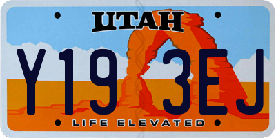 UT license plate Y193EJ