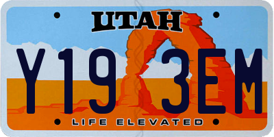 UT license plate Y193EM