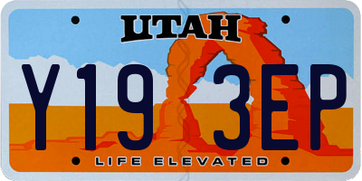 UT license plate Y193EP