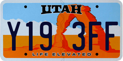 UT license plate Y193FF