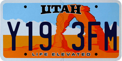 UT license plate Y193FM