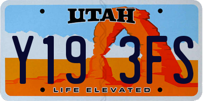UT license plate Y193FS