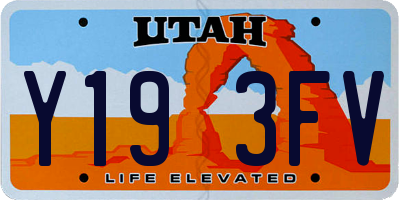 UT license plate Y193FV
