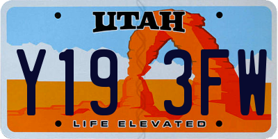 UT license plate Y193FW