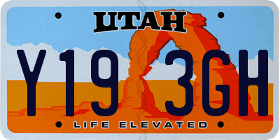 UT license plate Y193GH