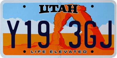 UT license plate Y193GJ
