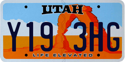 UT license plate Y193HG