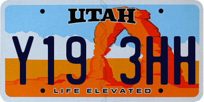 UT license plate Y193HH