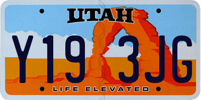 UT license plate Y193JG