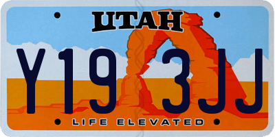 UT license plate Y193JJ