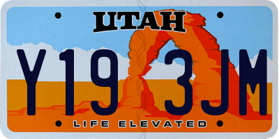 UT license plate Y193JM