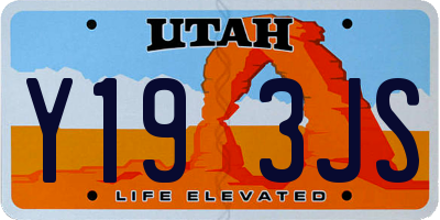UT license plate Y193JS