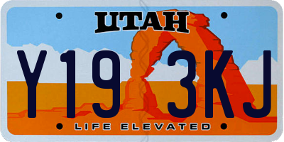 UT license plate Y193KJ