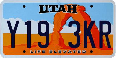 UT license plate Y193KR