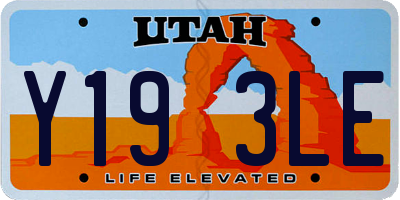 UT license plate Y193LE