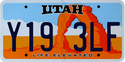 UT license plate Y193LF