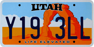 UT license plate Y193LL