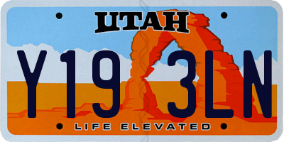 UT license plate Y193LN