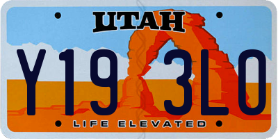 UT license plate Y193LO