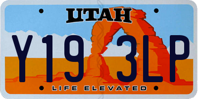 UT license plate Y193LP