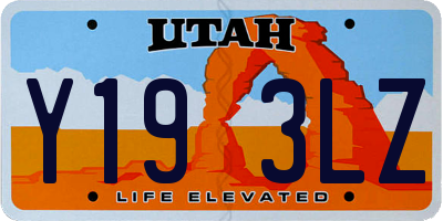 UT license plate Y193LZ
