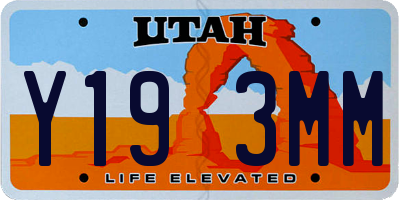 UT license plate Y193MM