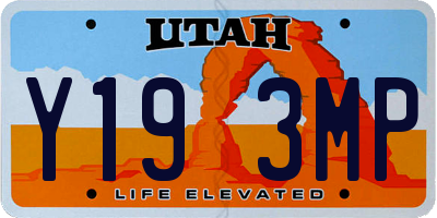 UT license plate Y193MP
