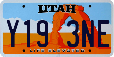 UT license plate Y193NE