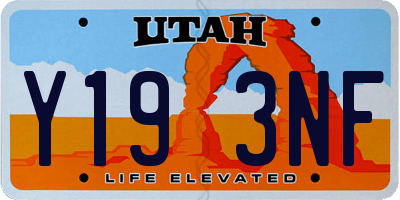 UT license plate Y193NF