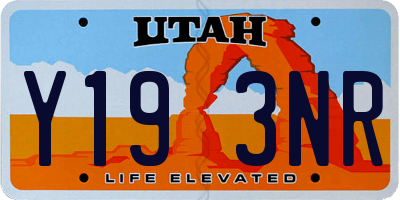 UT license plate Y193NR