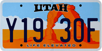 UT license plate Y193OF