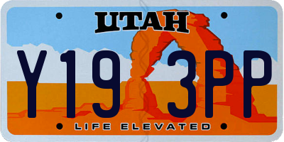 UT license plate Y193PP