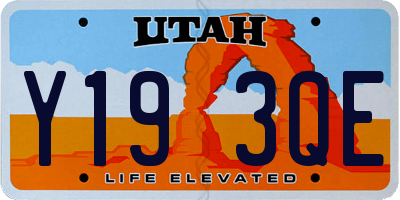 UT license plate Y193QE