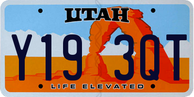 UT license plate Y193QT