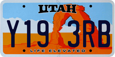 UT license plate Y193RB