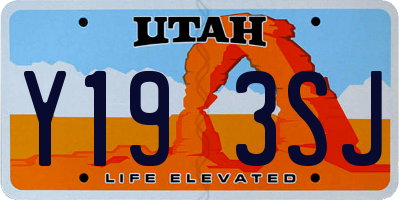 UT license plate Y193SJ
