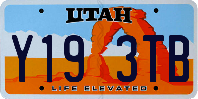 UT license plate Y193TB