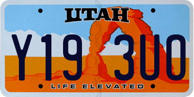 UT license plate Y193UO