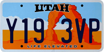 UT license plate Y193VP